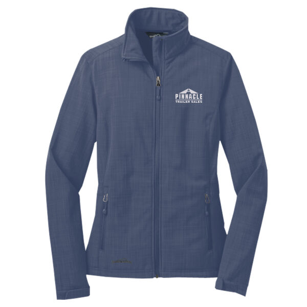   - Ladies Shaded Crosshatch Soft Shell Jacket Thumbnail